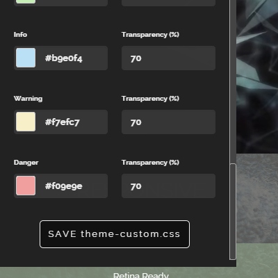 Customize Panel